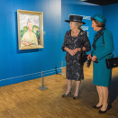 9. mai: Dronning Sonja og Prinsesse Beatrix av Nederland åpner utstillingen Van Gogh + Munch på Munchmuseet. Foto: Fredrik Varfjell / NTB scanpix